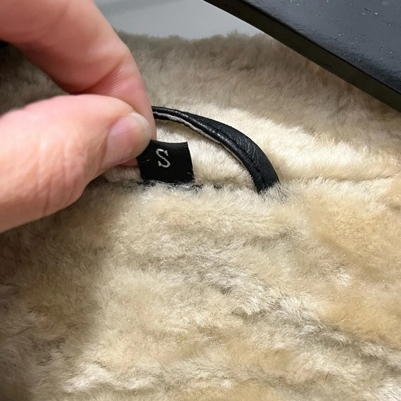 Vintage Harley Davidson Sherpa Lined belted Embroidered Genuine Leather Jacket S - Picture 10 of 14